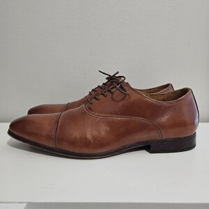 Florsheim Men Leather Cap Toe Lace Up Brown Dress Shoes Size 14D